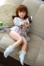 108cm 3ft5 Flat Chested Mini Sex Doll – Emon
