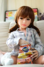 108cm / 3ft5 Flat Chested Mini Sex Doll – Emon