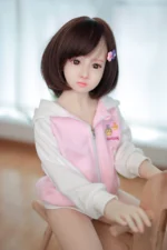 125cm / 4ft1 Short Hair Flat Chested Mini Sex Doll – Lavina - Image 15