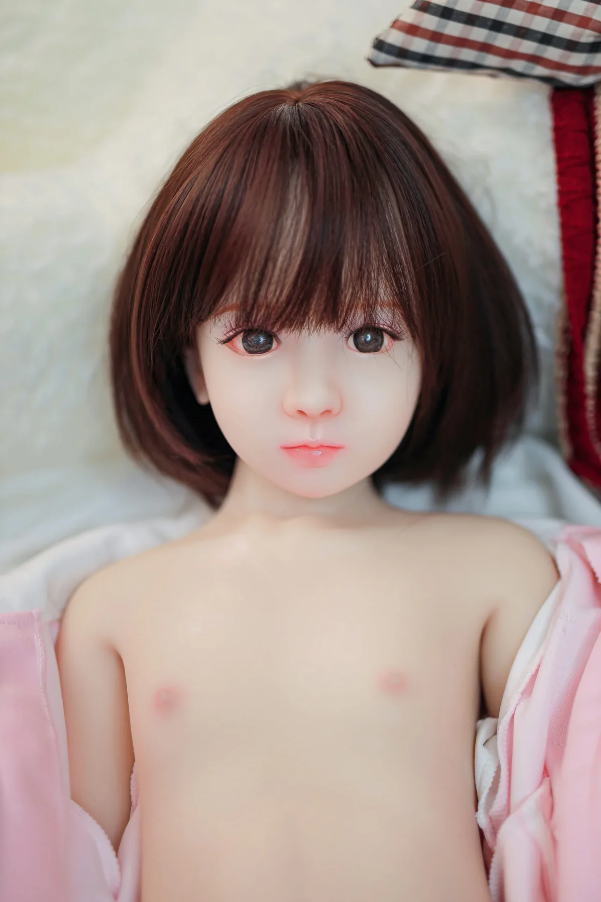 125cm / 4ft1 Short Hair Flat Chested Mini Sex Doll – Lavina - Image 3
