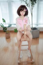 125cm / 4ft1 Short Hair Flat Chested Mini Sex Doll – Lavina - Image 6