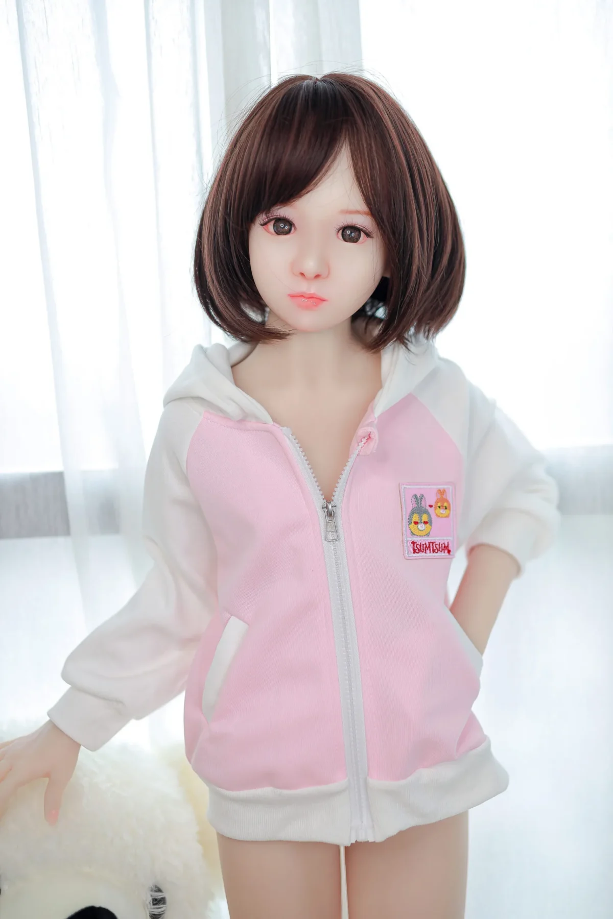 125cm / 4ft1 Short Hair Flat Chested Mini Sex Doll – Lavina - Image 7