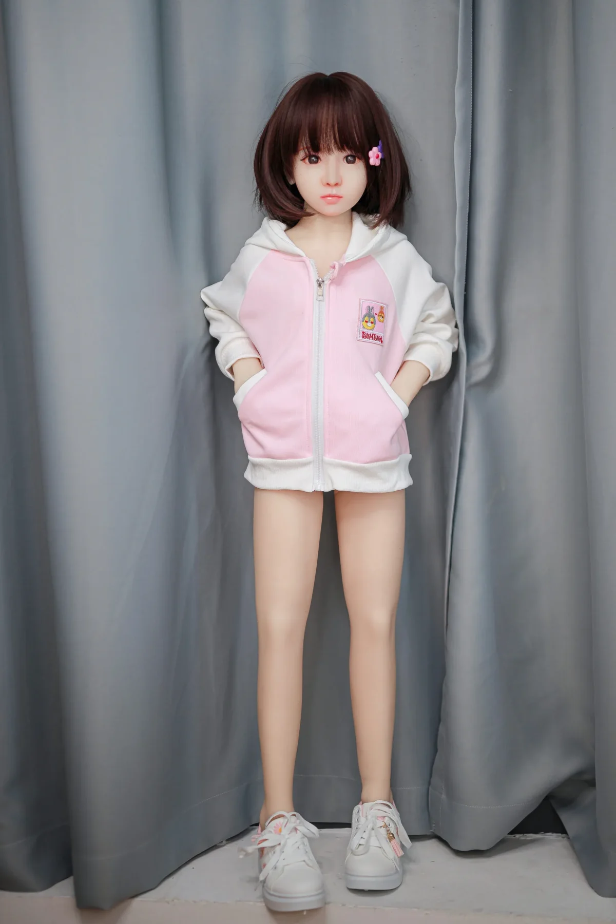 125cm / 4ft1 Short Hair Flat Chested Mini Sex Doll – Lavina - Image 8