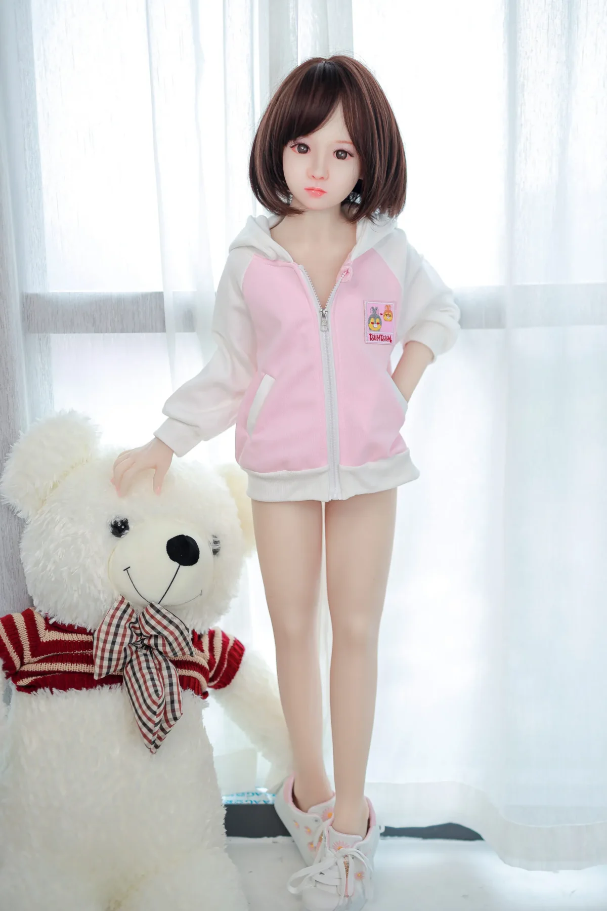 125cm / 4ft1 Short Hair Flat Chested Mini Sex Doll – Lavina - Image 10