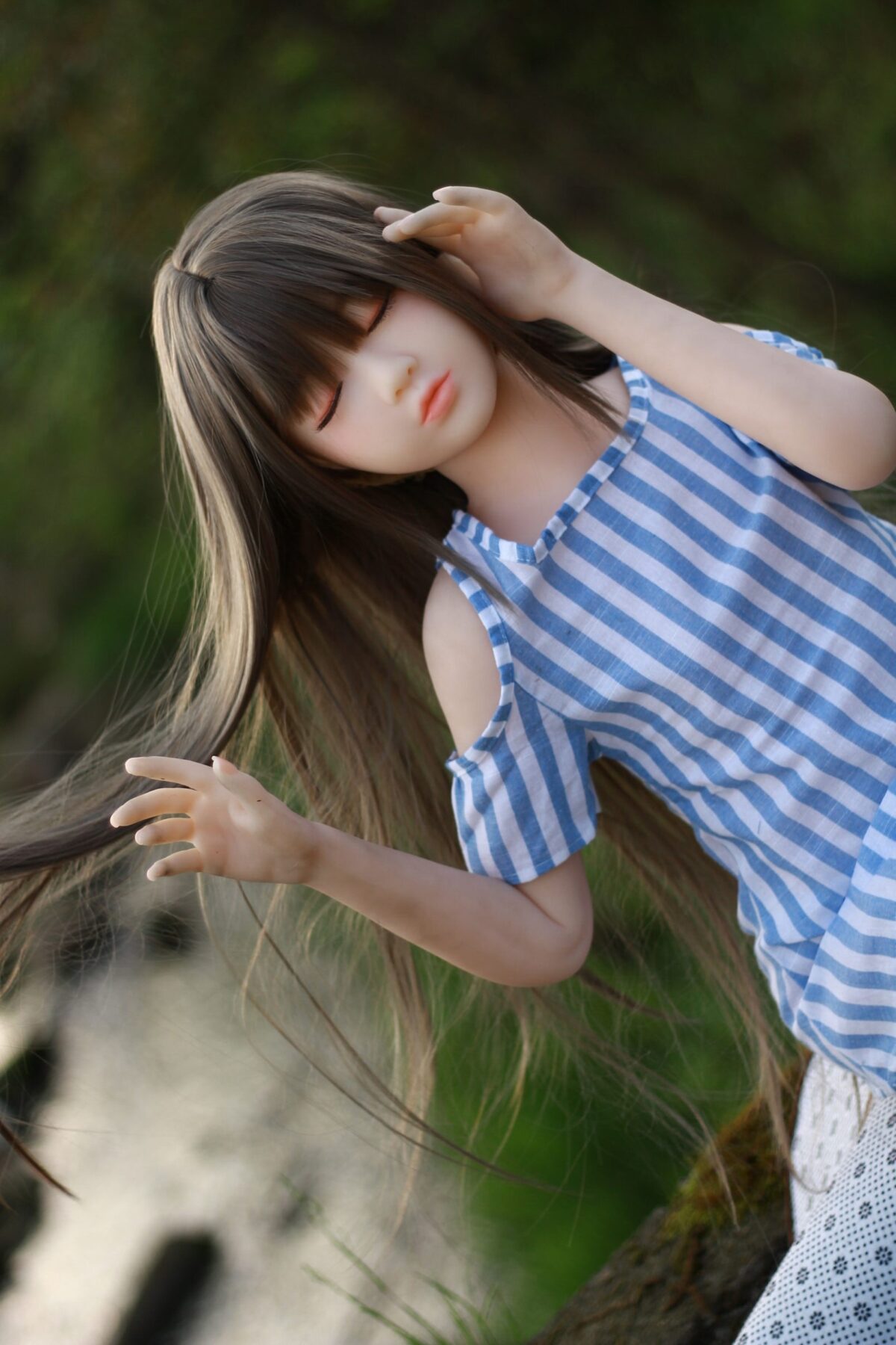 130cm / 4ft2 Flat Chested Eye-Closed Mini Sex Doll – Nita - Image 7