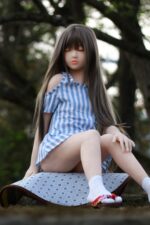 130cm / 4ft2 Flat Chested Eye-Closed Mini Sex Doll – Nita - Image 5