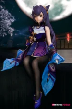 50cm 1ft7 Anime Tiny Sex Doll With BJD Head – Keqing
