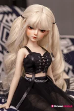 50cm 1ft7 Blonde Tiny Sex Doll With PVC Head – Aniyah