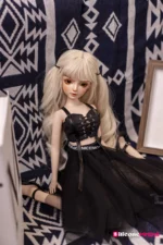 50cm 1ft7 Blonde Tiny Sex Doll With PVC Head – Aniyah