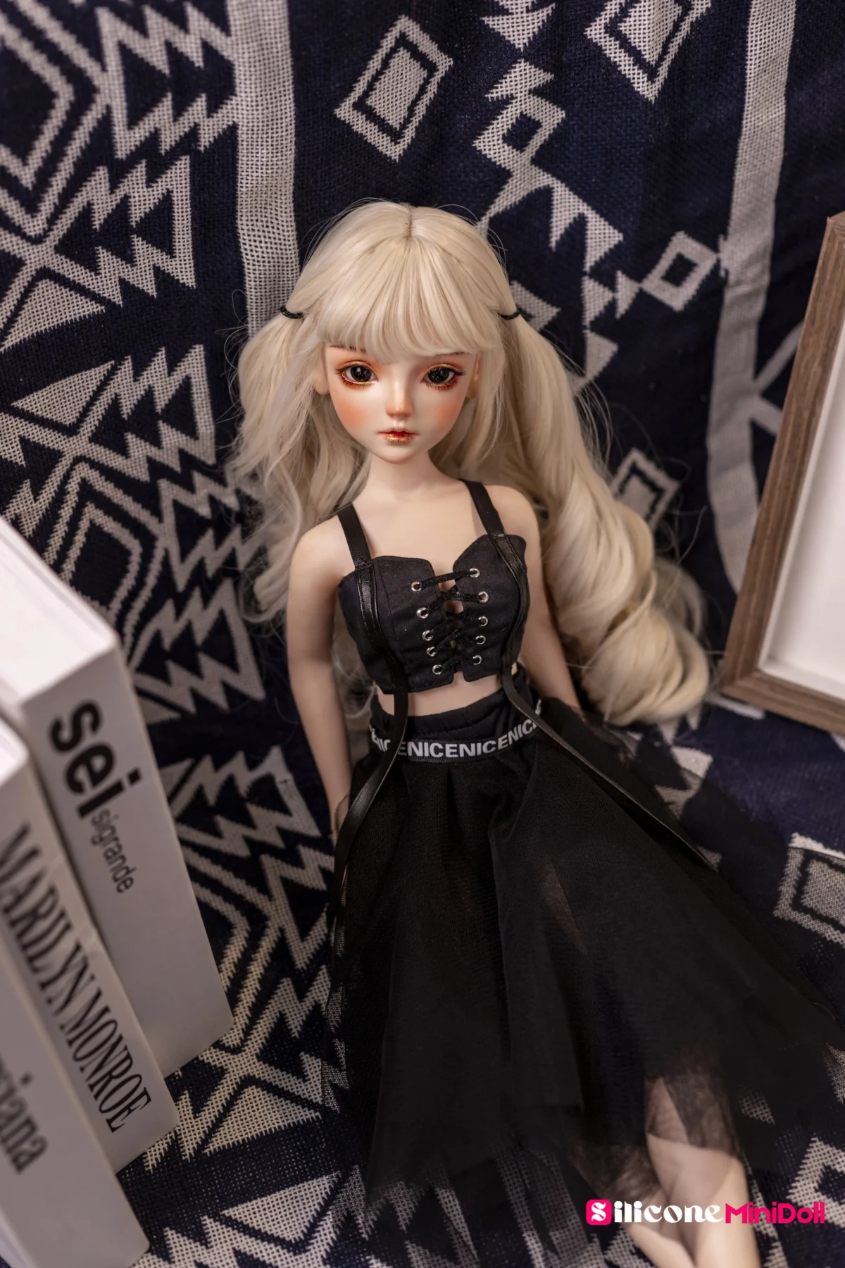 50cm 1ft7 Blonde Tiny Sex Doll With PVC Head – Aniyah