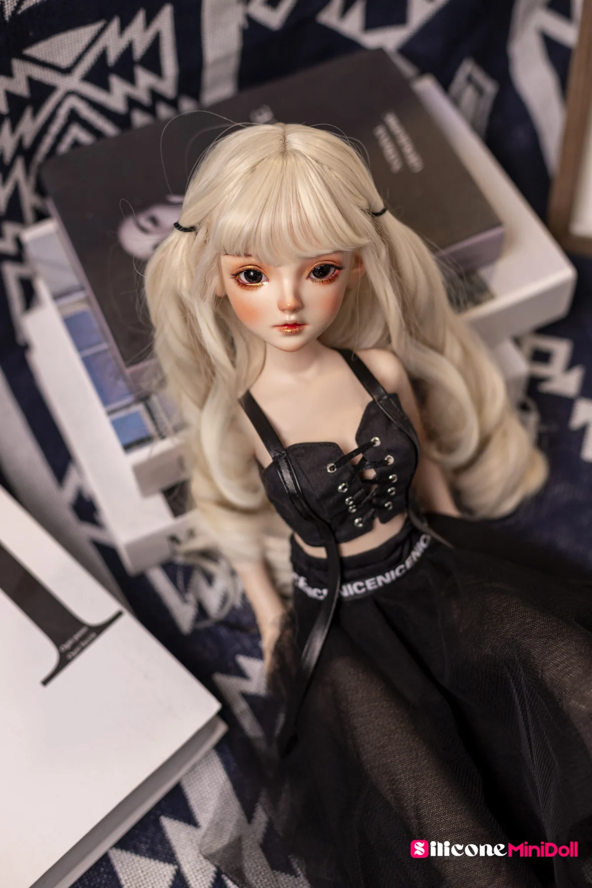 50cm 1ft7 Blonde Tiny Sex Doll With PVC Head – Aniyah