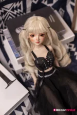 50cm 1ft7 Blonde Tiny Sex Doll With PVC Head – Aniyah
