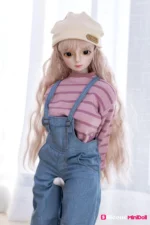 50cm 1ft7 Blonde Tiny Sex Doll With PVC Head – Miriam