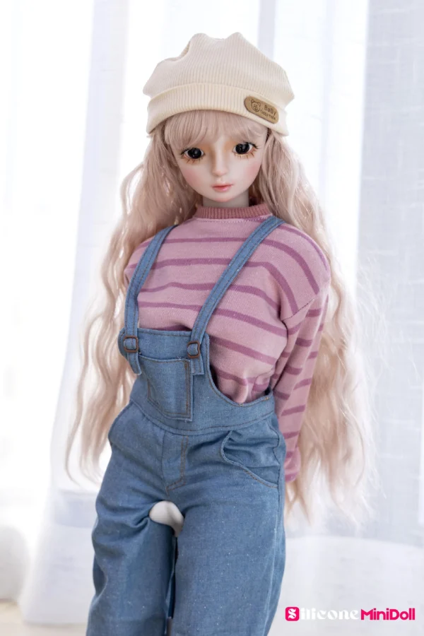 50cm 1ft7 Blonde Tiny Sex Doll With PVC Head – Miriam