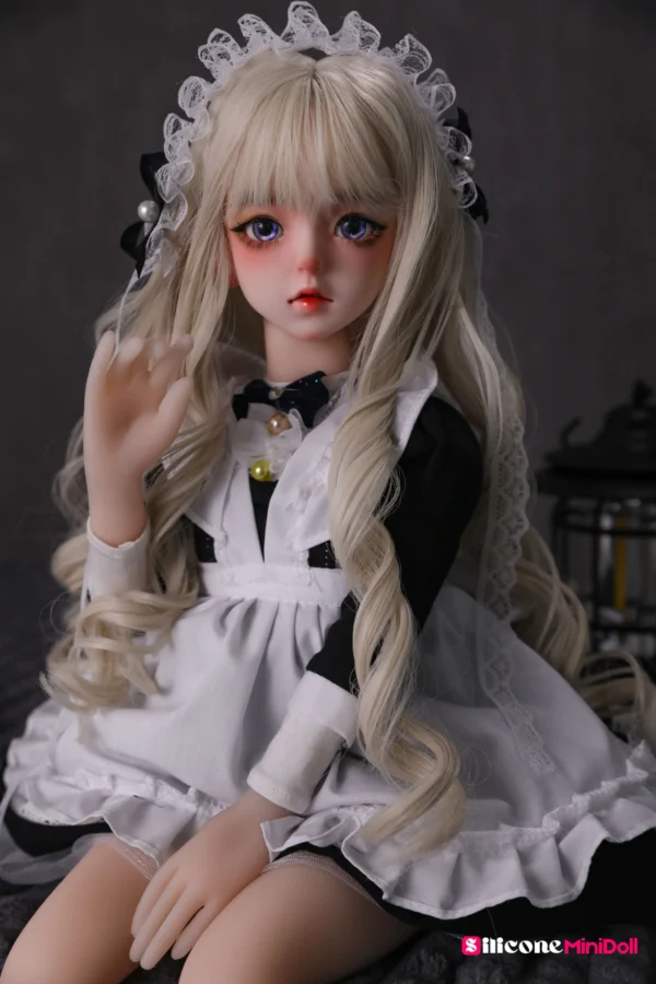50cm 1ft7 Blonde Tiny Sex Doll With PVC Head – Orlene