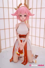 75cm-2ft6-Anime-Tiny-Sex-Doll-With-BJD-Head-–-Yae-Miko