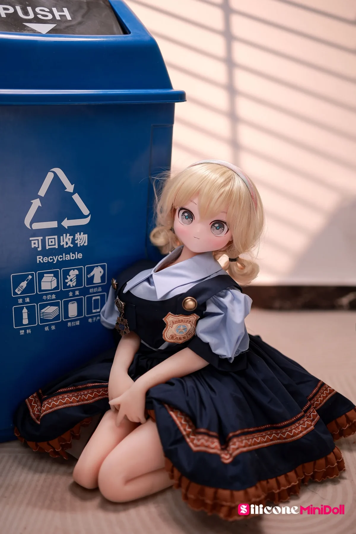 88cm 2ft10 Blonde Mini Sex Doll PVC Head – Katlyn