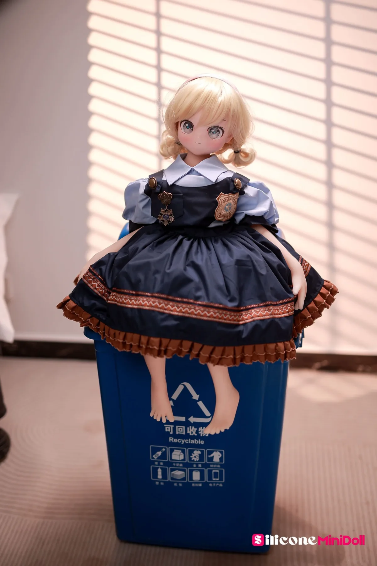 88cm 2ft10 Blonde Mini Sex Doll PVC Head – Katlyn