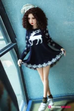125cm 4ft1 Curly Hair Woman Mini Sex Doll – Clara