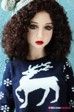 125cm 4ft1 Curly Hair Woman Mini Sex Doll – Clara