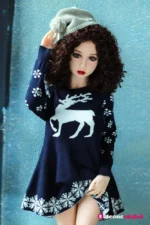 125cm 4ft1 Curly Hair Woman Mini Sex Doll – Clara