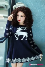 125cm 4ft1 Curly Hair Woman Mini Sex Doll – Clara