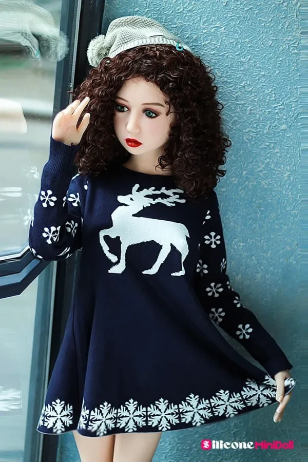 125cm 4ft1 Curly Hair Woman Mini Sex Doll – Clara