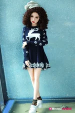 125cm 4ft1 Curly Hair Woman Mini Sex Doll – Clara