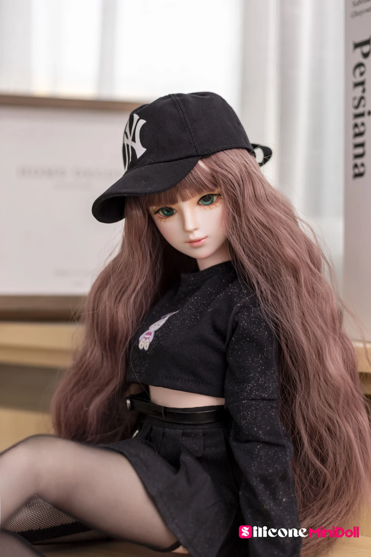 50cm 1ft7 Blonde Tiny Sex Doll With PVC Head – Angie