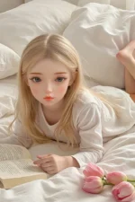 60cm / 1ft11 Blonde TPE Small Sex Doll – Kinsley - Image 2