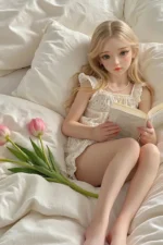 60cm / 1ft11 Blonde TPE Small Sex Doll – Kinsley - Image 5
