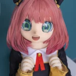 120cm 3ft11 Pink Hair Anime Sex Doll with PVC Head – Anya