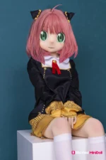 120cm 3ft11 Pink Hair Anime Sex Doll with PVC Head – Anya