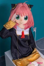 120cm 3ft11 Pink Hair Anime Sex Doll with PVC Head – Anya
