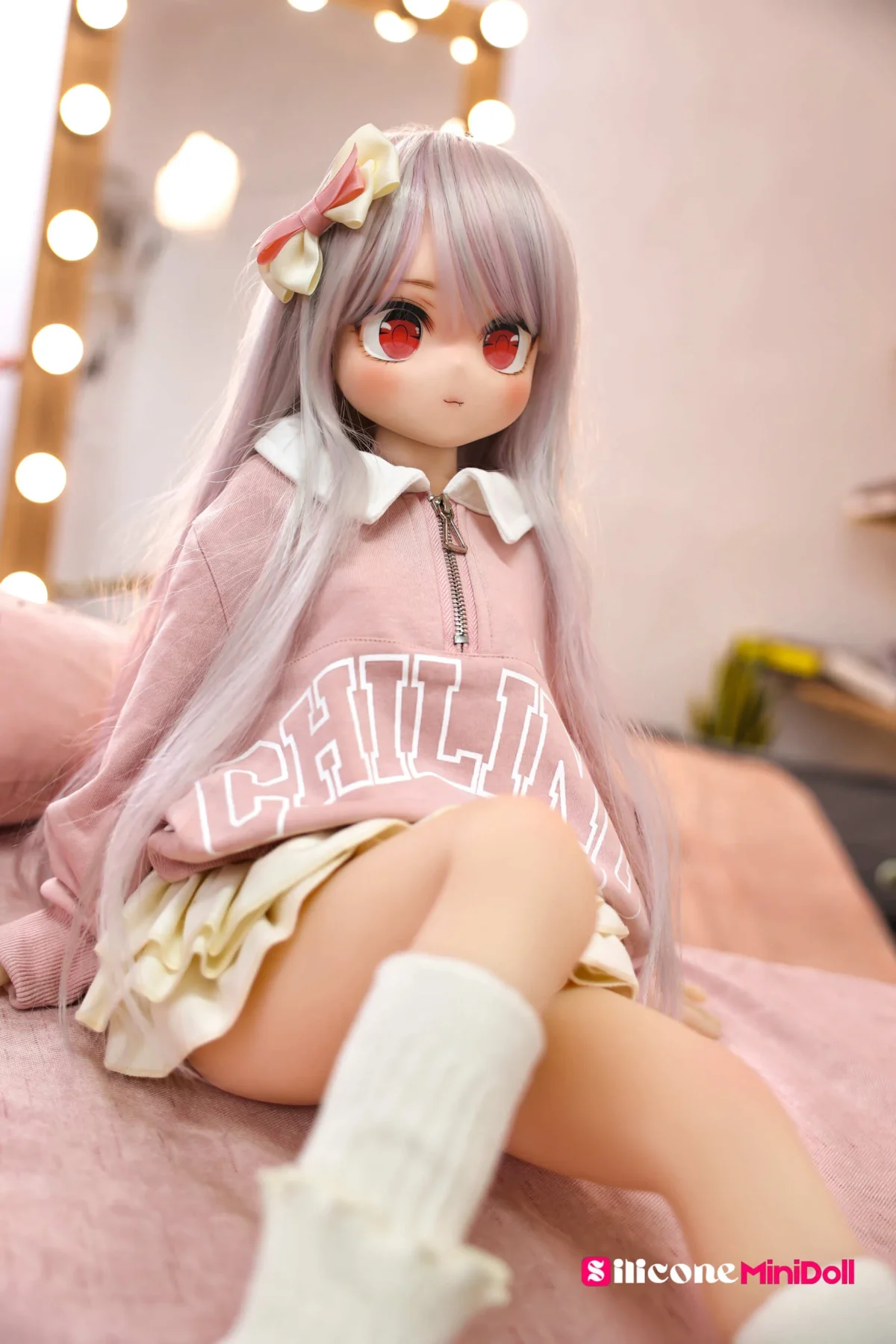 85cm 2ft9 White-Haired Anime Sex Doll with PVC Head – Aria