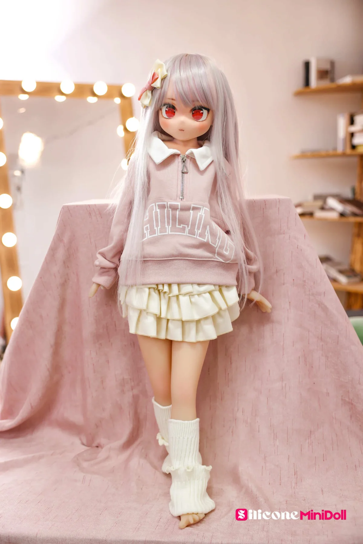 85cm 2ft9 White-Haired Anime Sex Doll with PVC Head – Aria