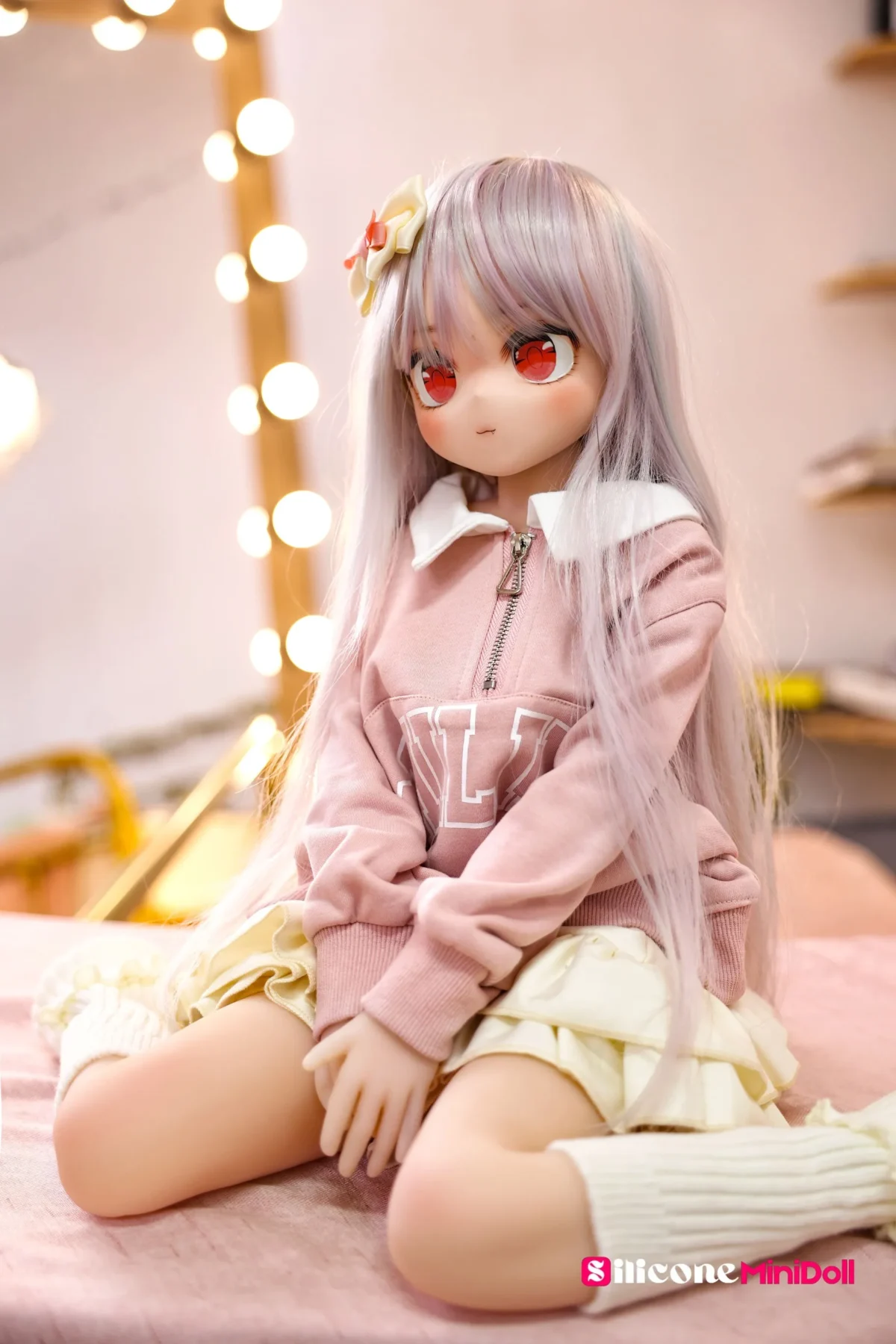 85cm 2ft9 White-Haired Anime Sex Doll with PVC Head – Aria