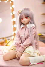 85cm 2ft9 White-Haired Anime Sex Doll with PVC Head – Aria