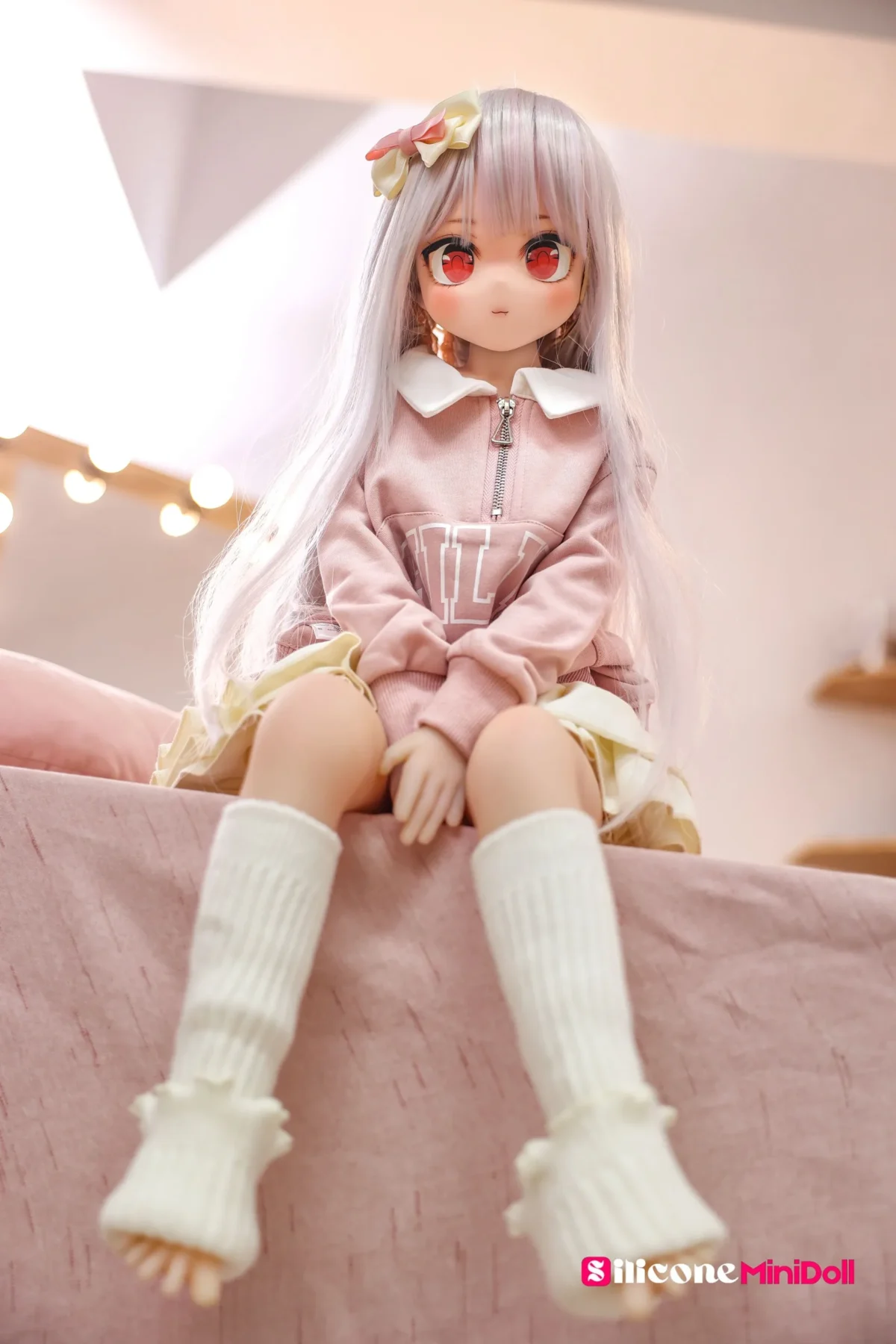 85cm 2ft9 White-Haired Anime Sex Doll with PVC Head – Aria