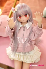 85cm 2ft9 White-Haired Anime Sex Doll with PVC Head – Aria