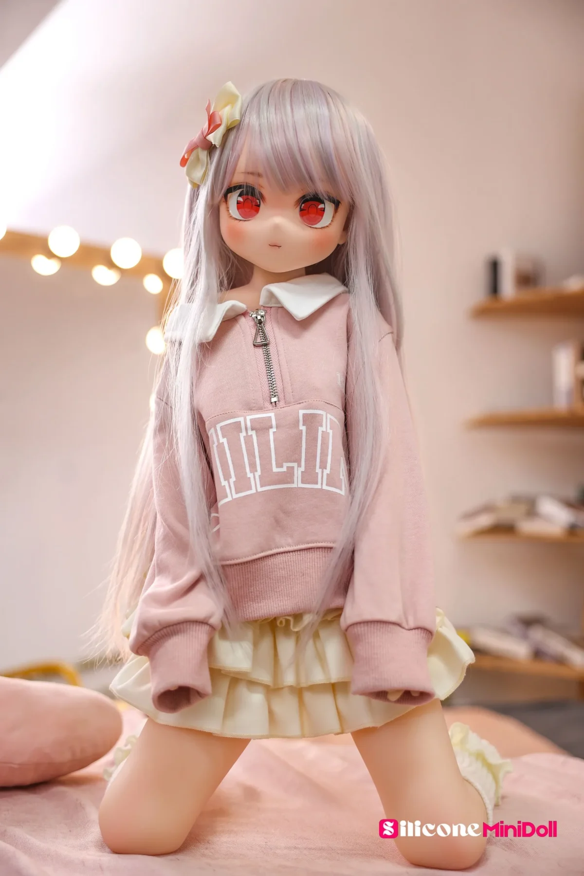 85cm 2ft9 White-Haired Anime Sex Doll with PVC Head – Aria