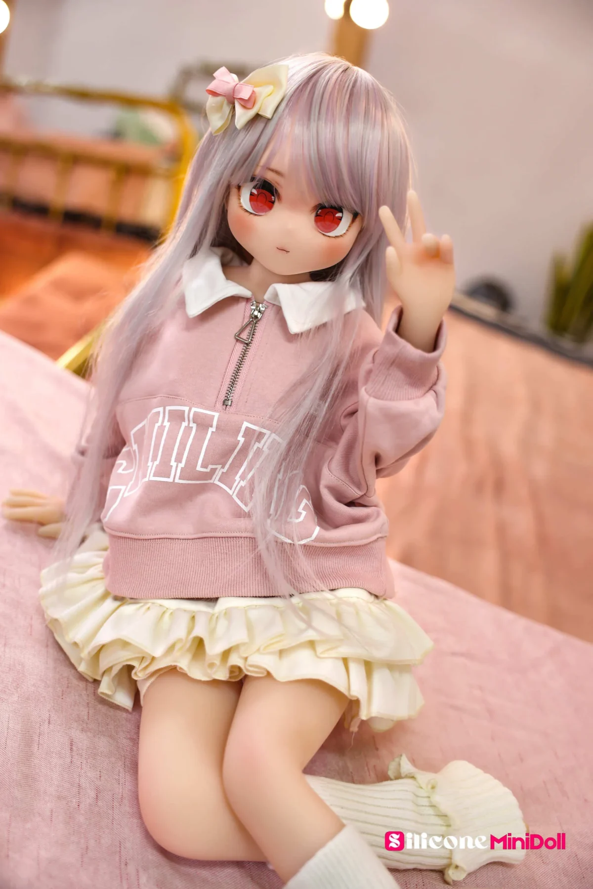 85cm 2ft9 White-Haired Anime Sex Doll with PVC Head – Aria