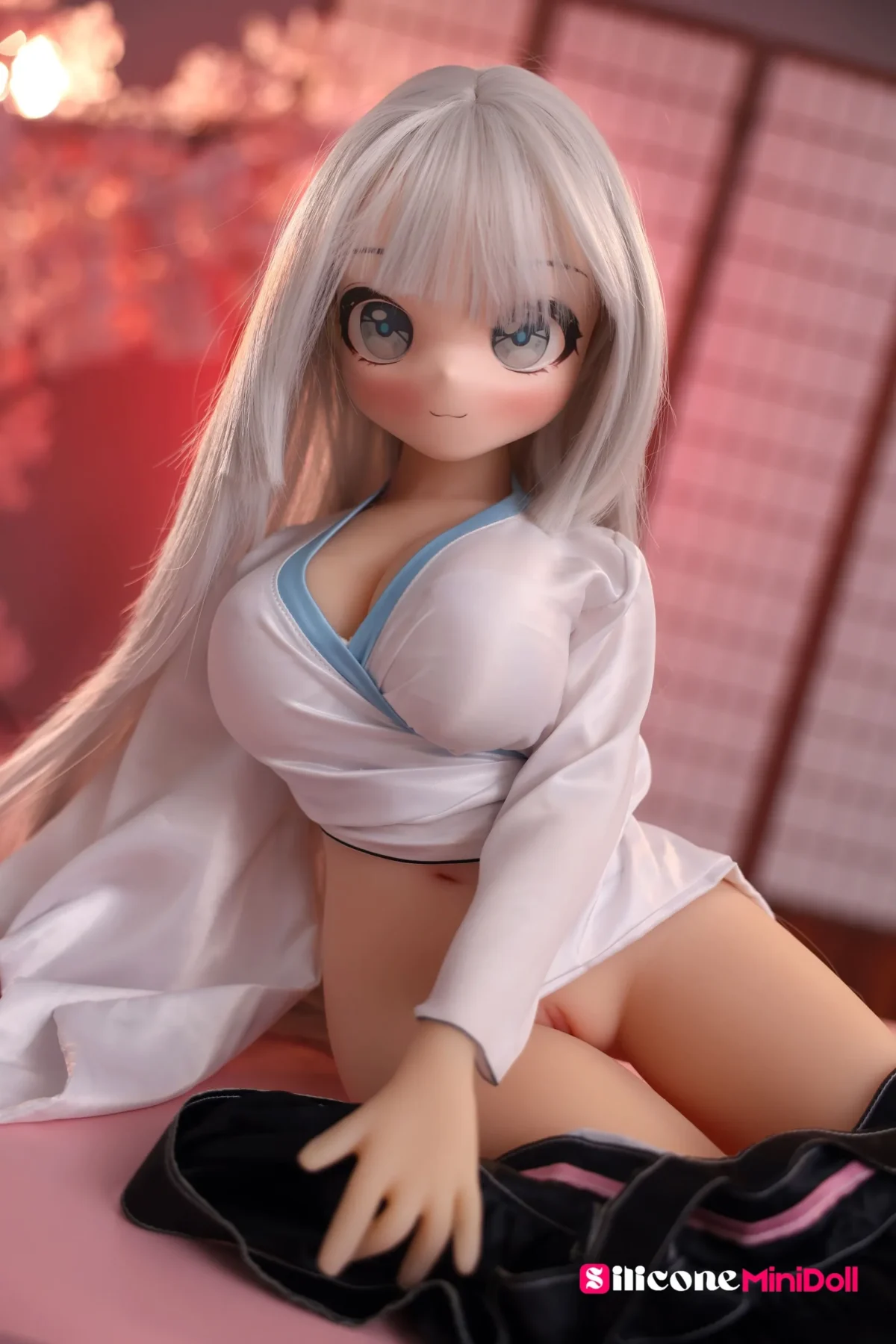 88cm 2ft10 Anime Busty Mini Sex Doll with PVC Head – Aria