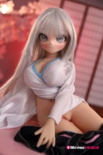 88cm 2ft10 Anime Busty Mini Sex Doll with PVC Head – Aria