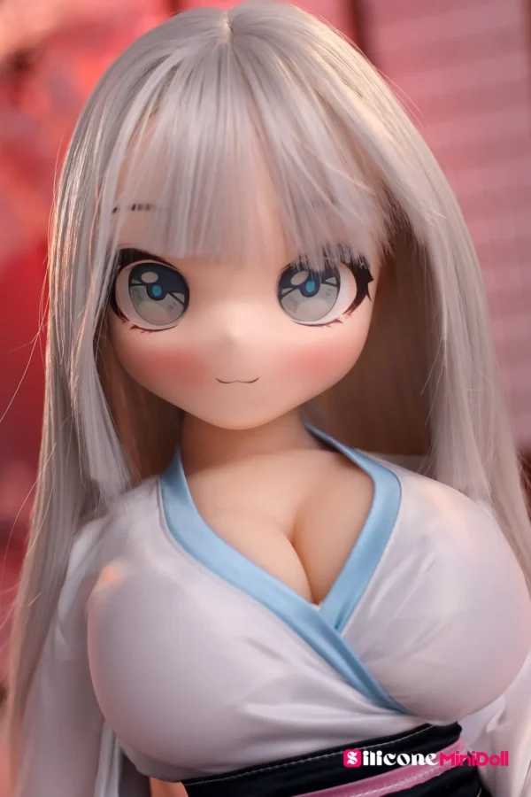 88cm 2ft10 Anime Busty Mini Sex Doll with PVC Head – Aria