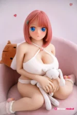 110cm / 3ft7 Pink Hair TPE Mini BBW Sex Doll – Momiji