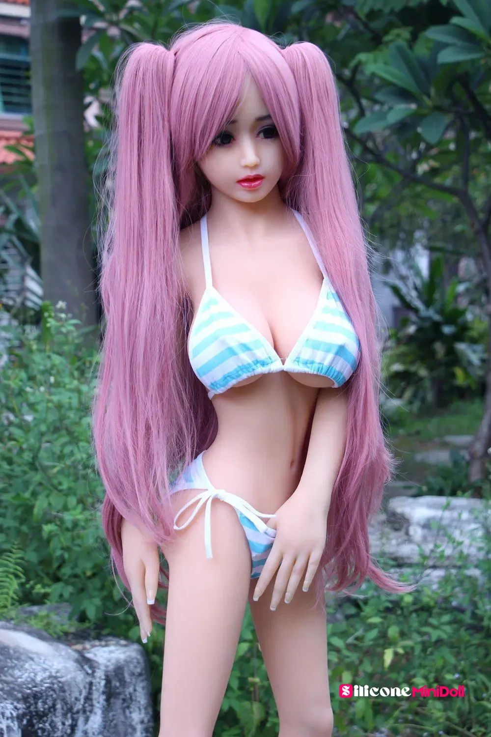 125cm _ 4ft1 Pink Hair Mini TPE Sex Doll – Saida - Image 11_73 125cm / 4ft1 Pink Hair Mini TPE Sex Doll – Saida - Image 1