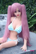 125cm / 4ft1 Pink Hair Mini TPE Sex Doll – Saida - Image 2