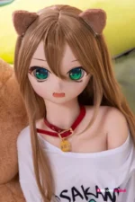 140cm / 4ft7 Anime Petite Sex Doll with PVC Head – Nanami - Image 6