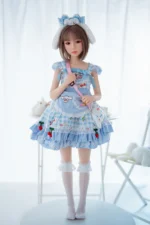 100cm / 3ft3 Flat Chested Silicone Mini Sex Doll – Noelle